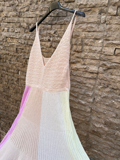 SITA MURT. Vestido midi textura tonos pastel