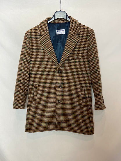 SILBON. Blazer pata de gallo marrón T. 10 años