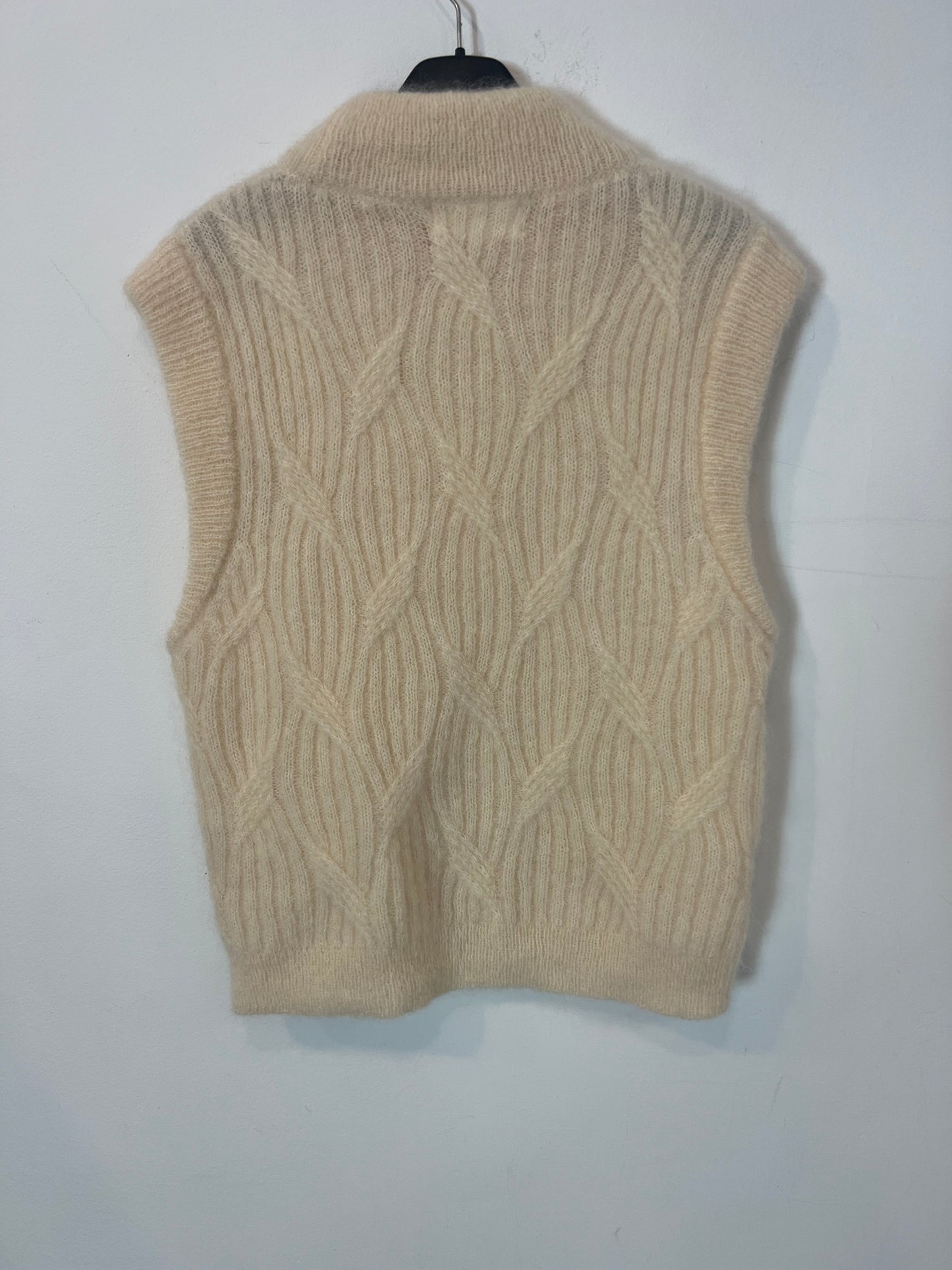 MAISON ANJE. Jersey sin mangas beige claro. T S