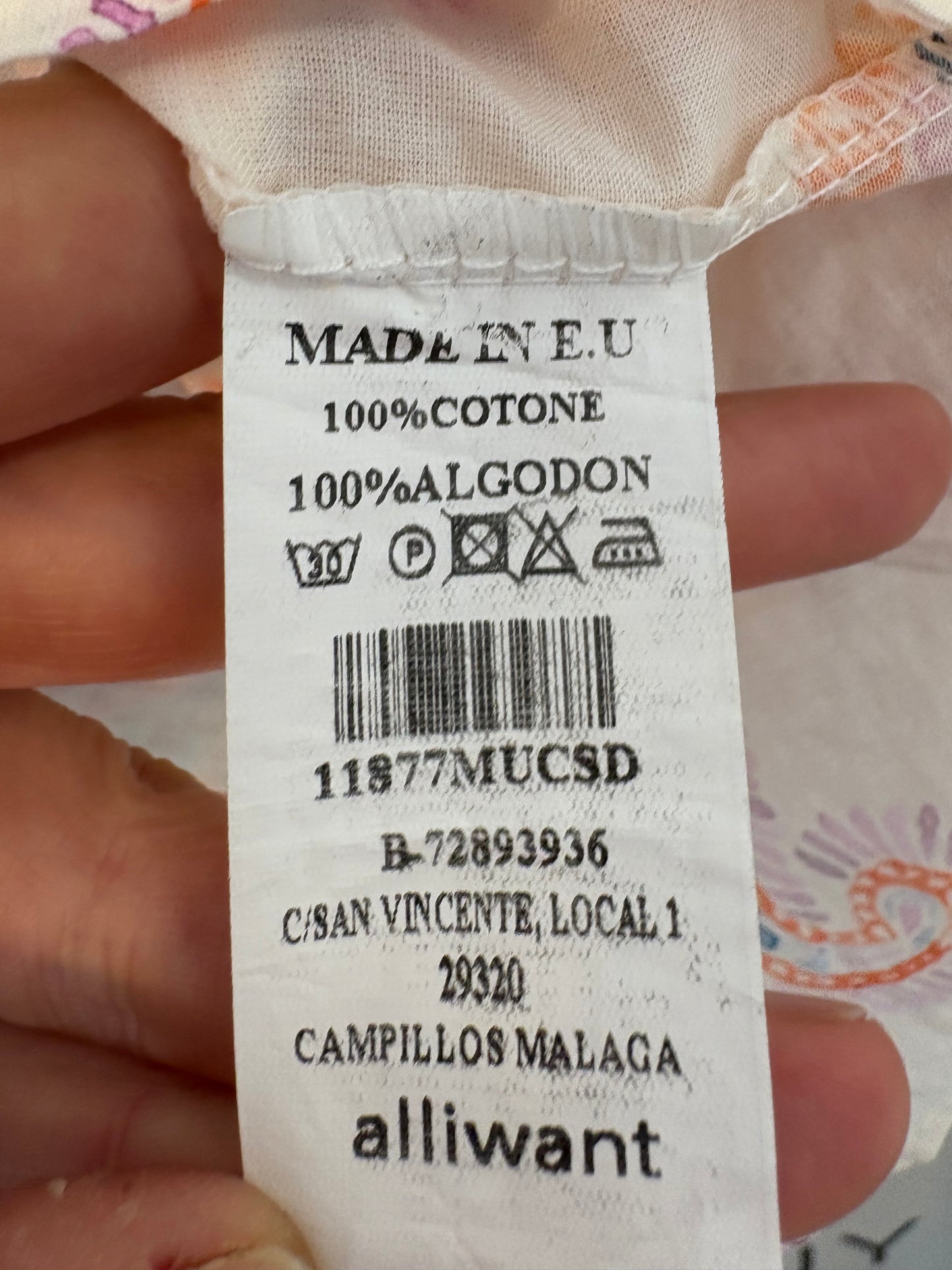 Blusa estampada nido de abeja