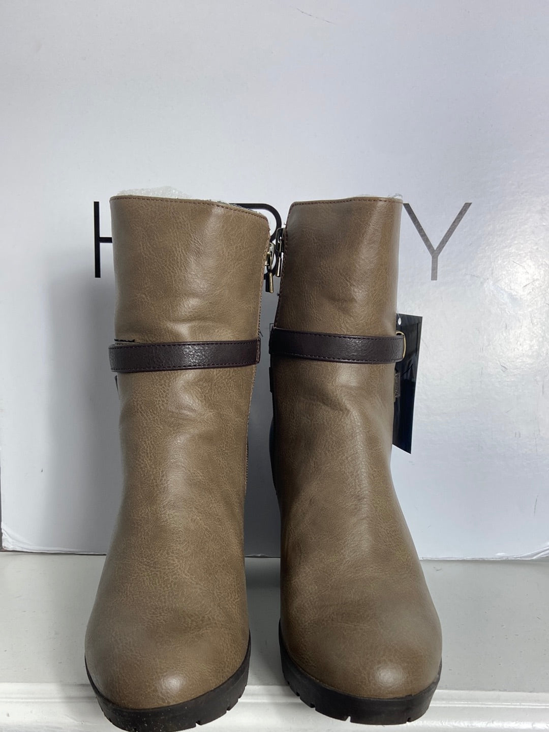 MARIAMARE. Two-tone brown ankle boots size 39