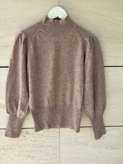 Jersey beige jaspeado detalle hombros