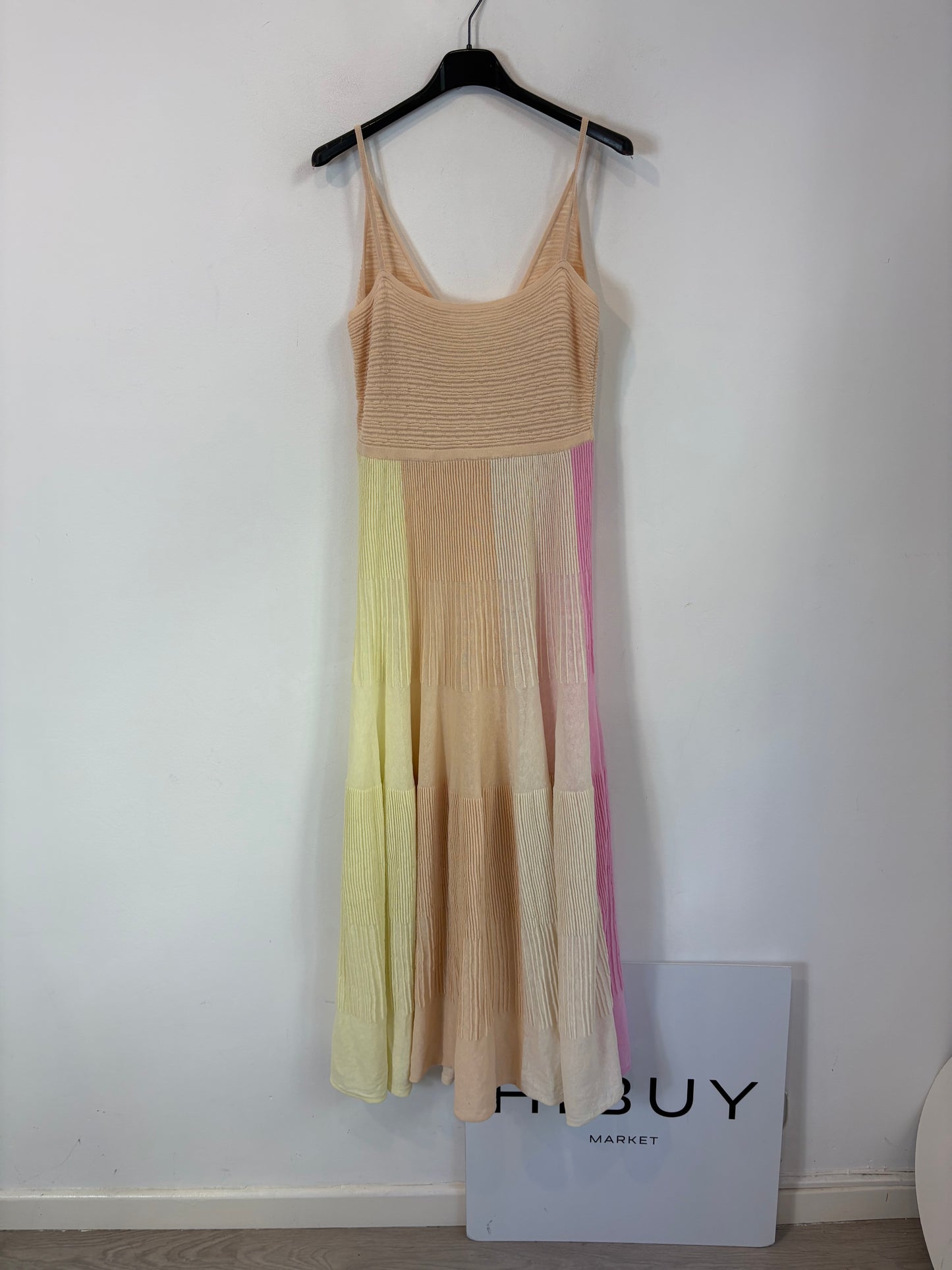 SITA MURT. Vestido midi textura tonos pastel