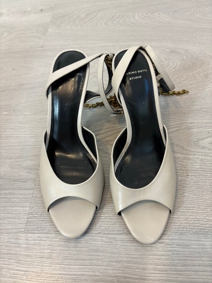 MASSIMO DUTTI STUDIO. Sandalia piel en crudo. T 38