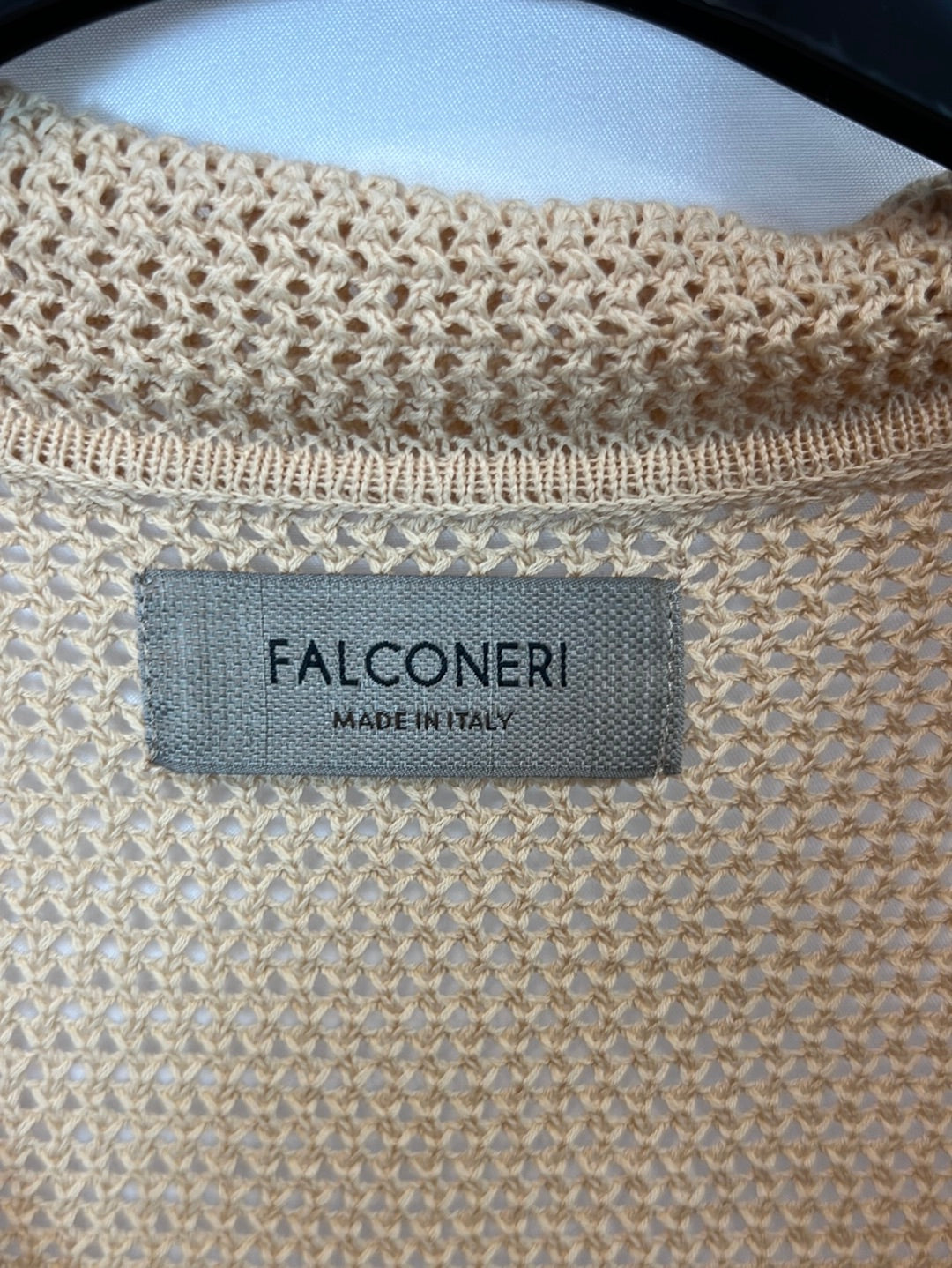 FALCONERI. Chaqueta beige troquelada. T S/M