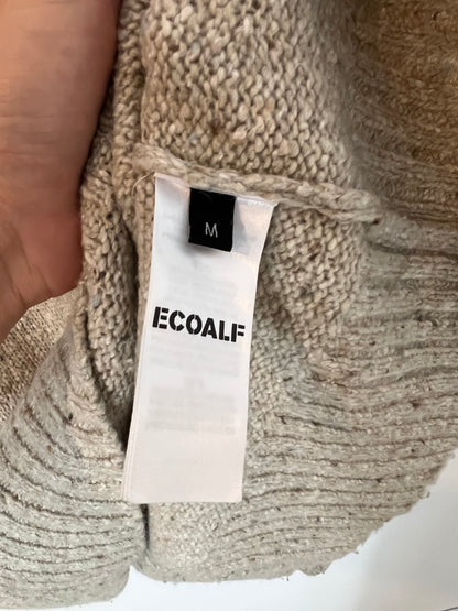 ECOALF. Jersey beige jaspeado cuello vuelto. T M