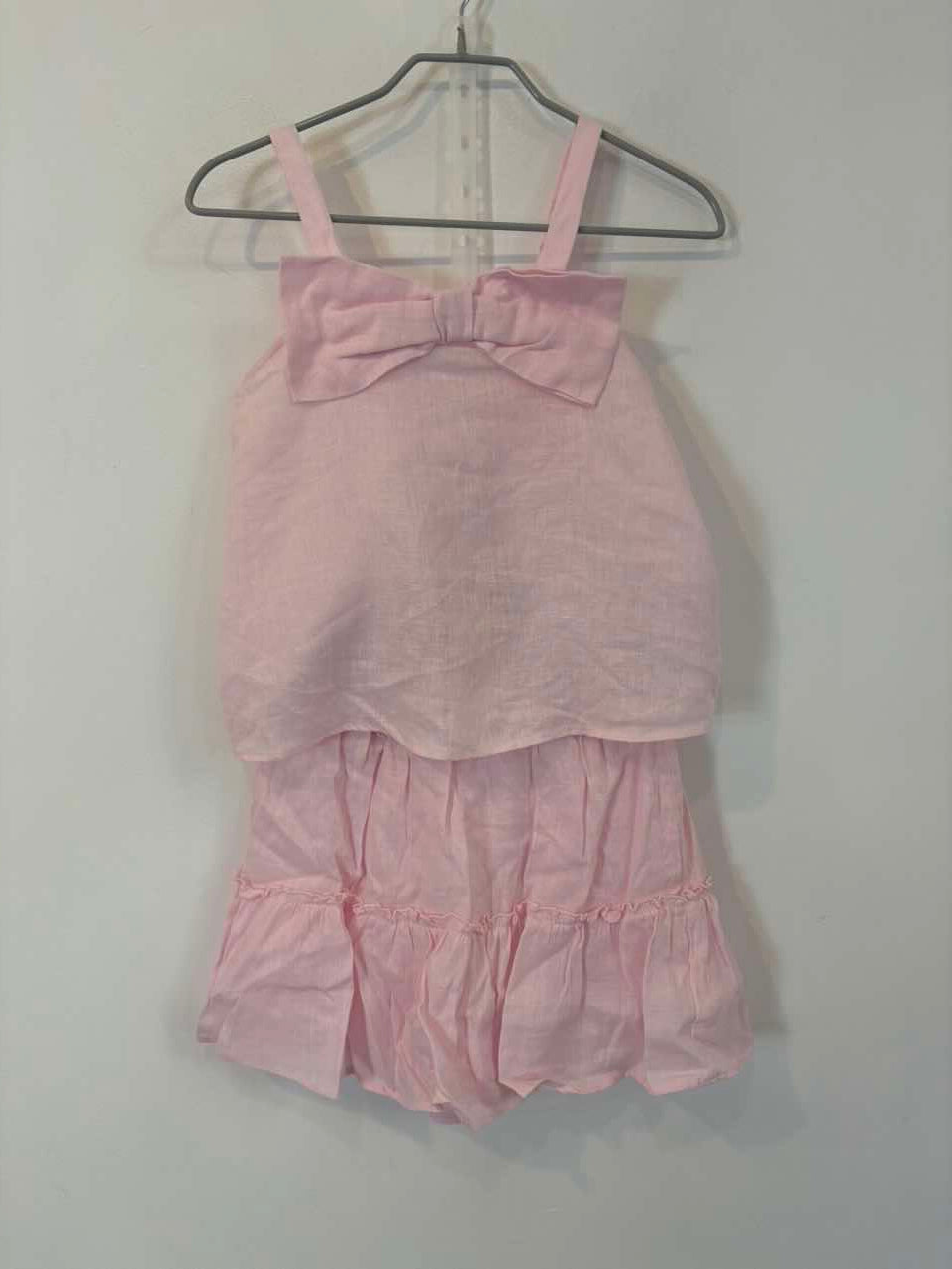 ZARA. Conjunto rosa claro lino