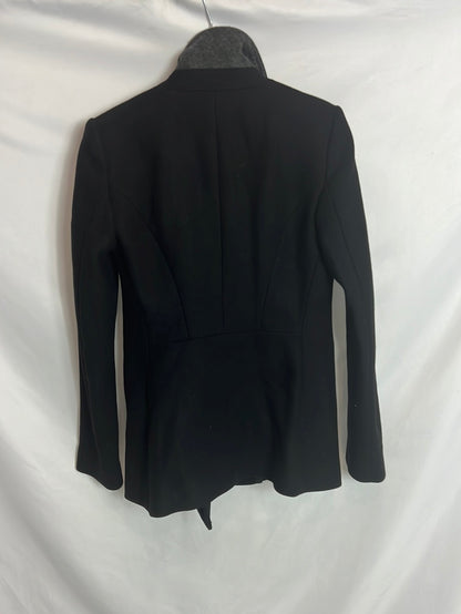 ZARA. Chaqueta negra paño estilo militar. T S