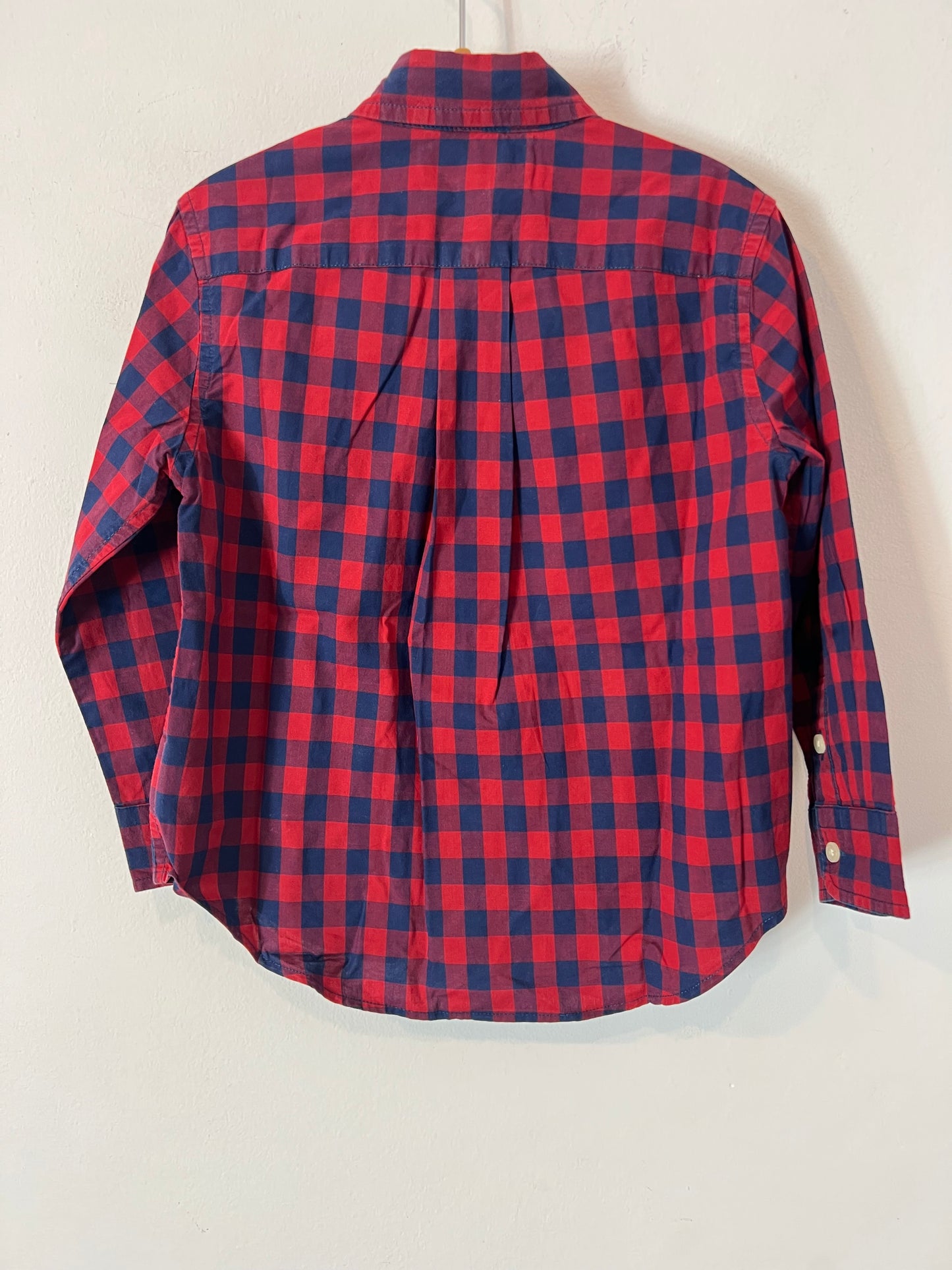 RALPH LAUREN. Camisa cuadros rojos y azules. T 2 años