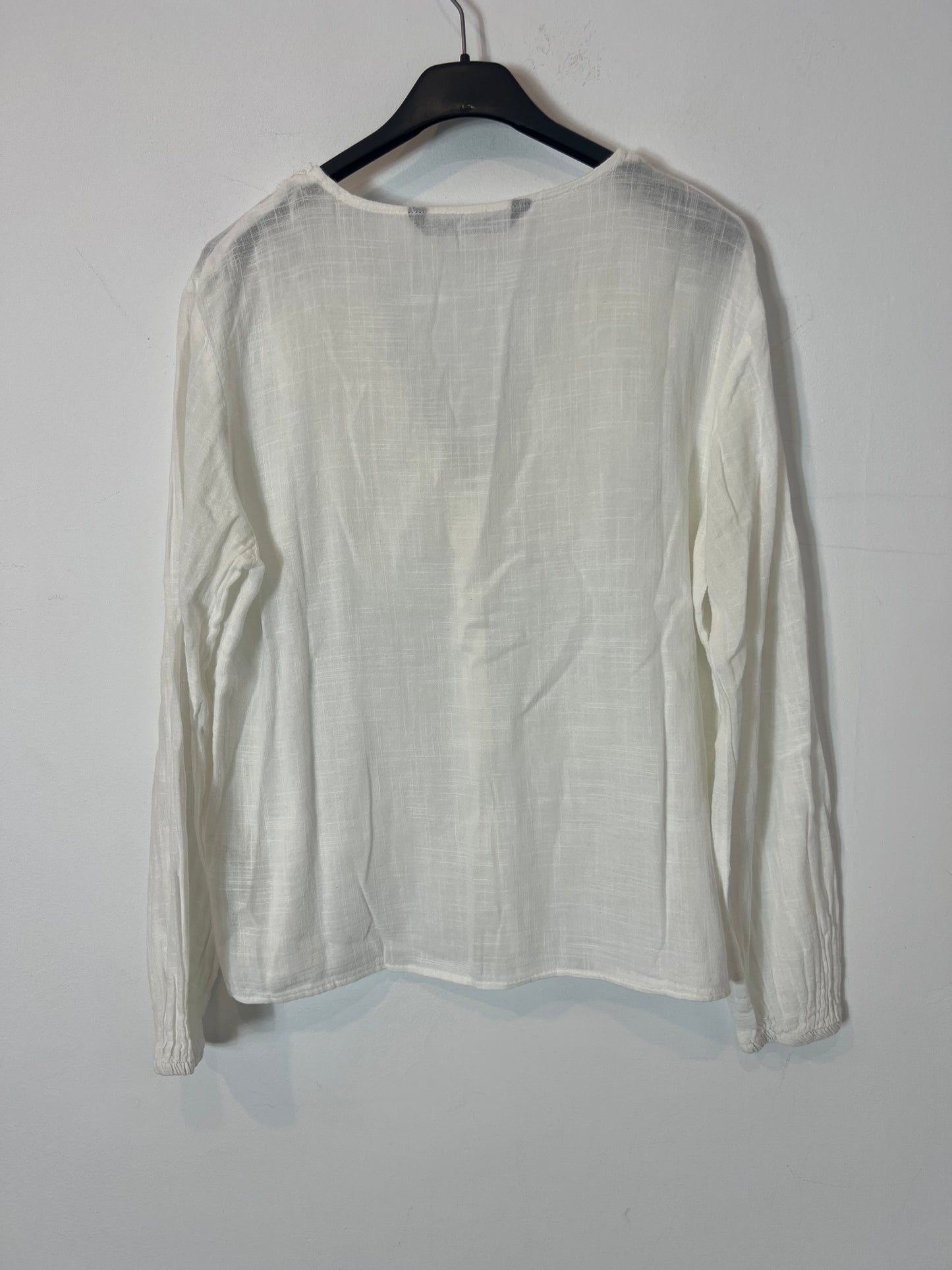 ZARA. Cotton blouse with ruffle detail. TS