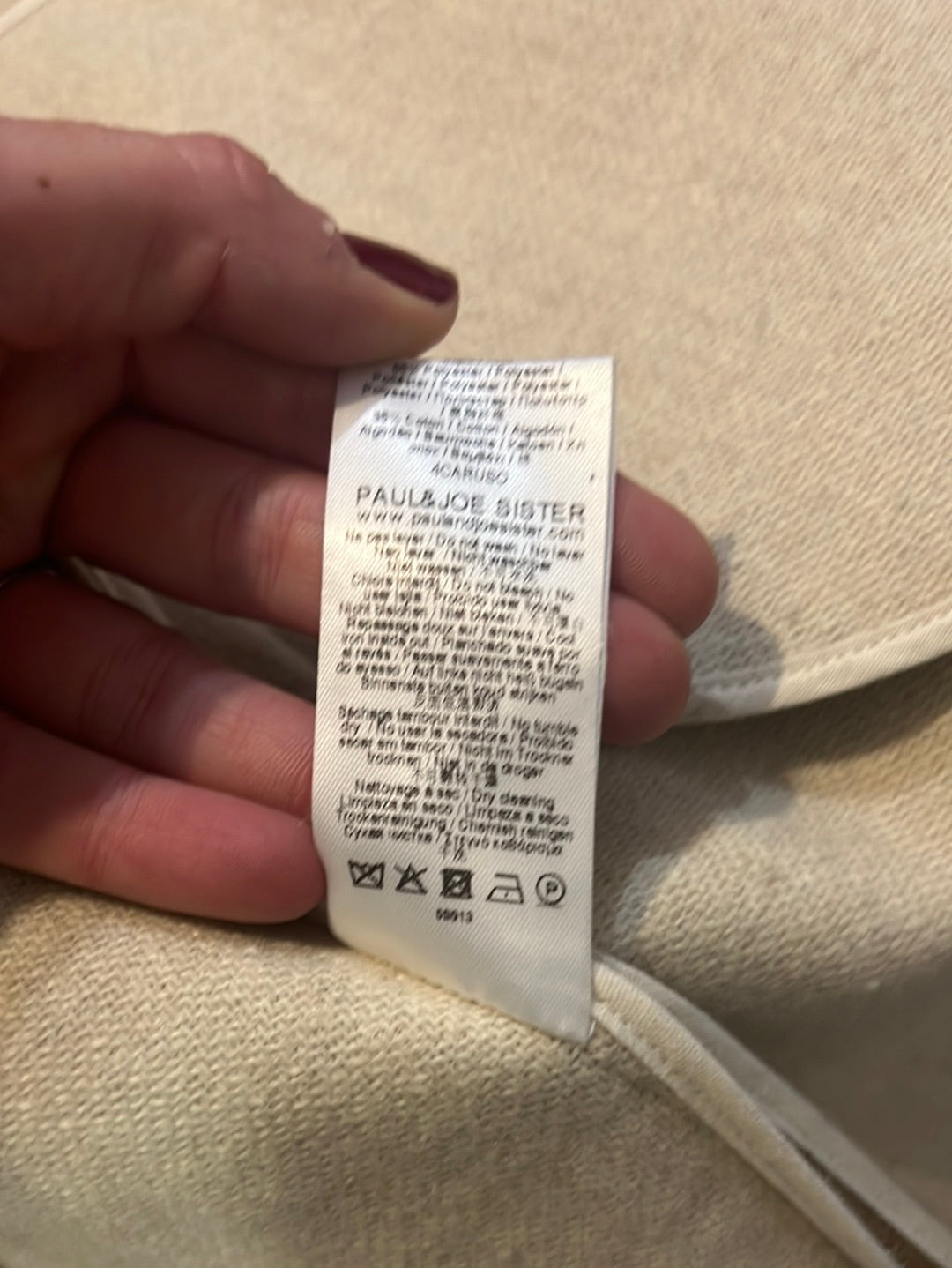 PAUL&amp;JOE. Two-tone pale coat, size 36