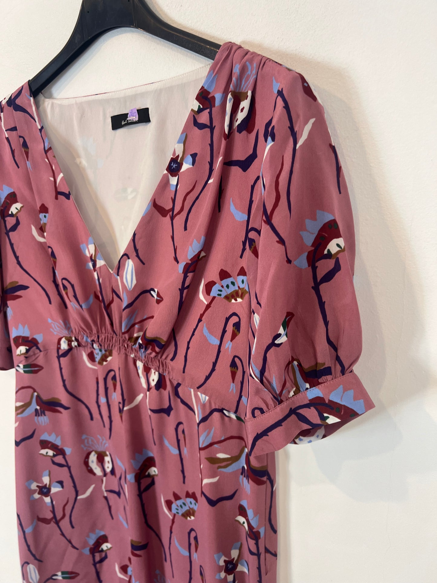 PAUL SMITH. Vestido largo fluido estampado. T S