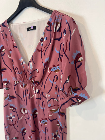 PAUL SMITH. Vestido largo fluido estampado. T S