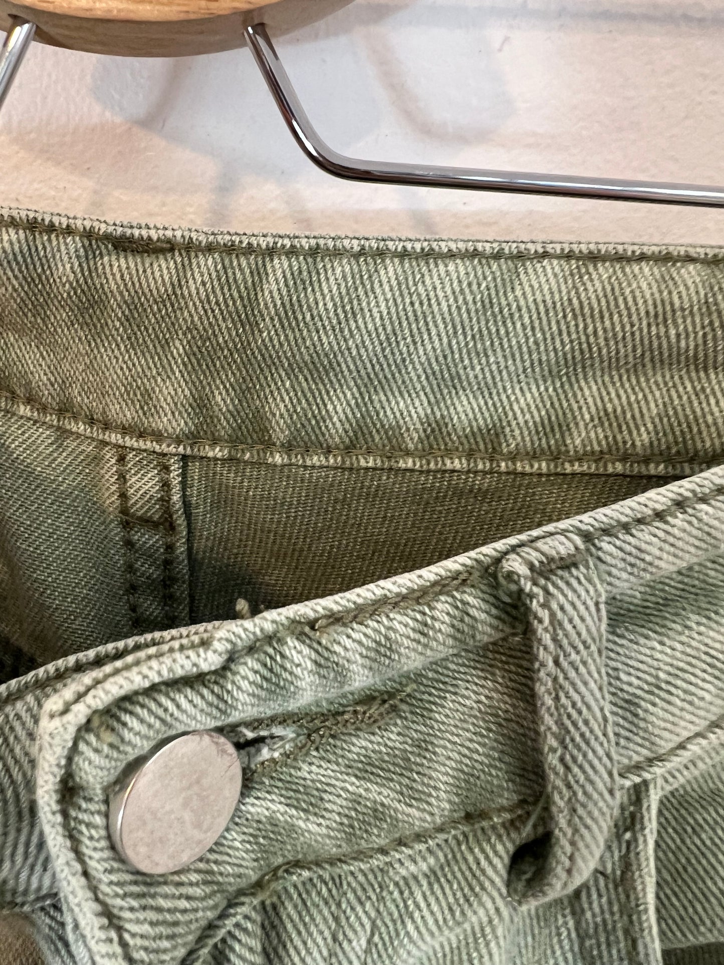 OTRAS. Denim pata ancha verde claro. T S