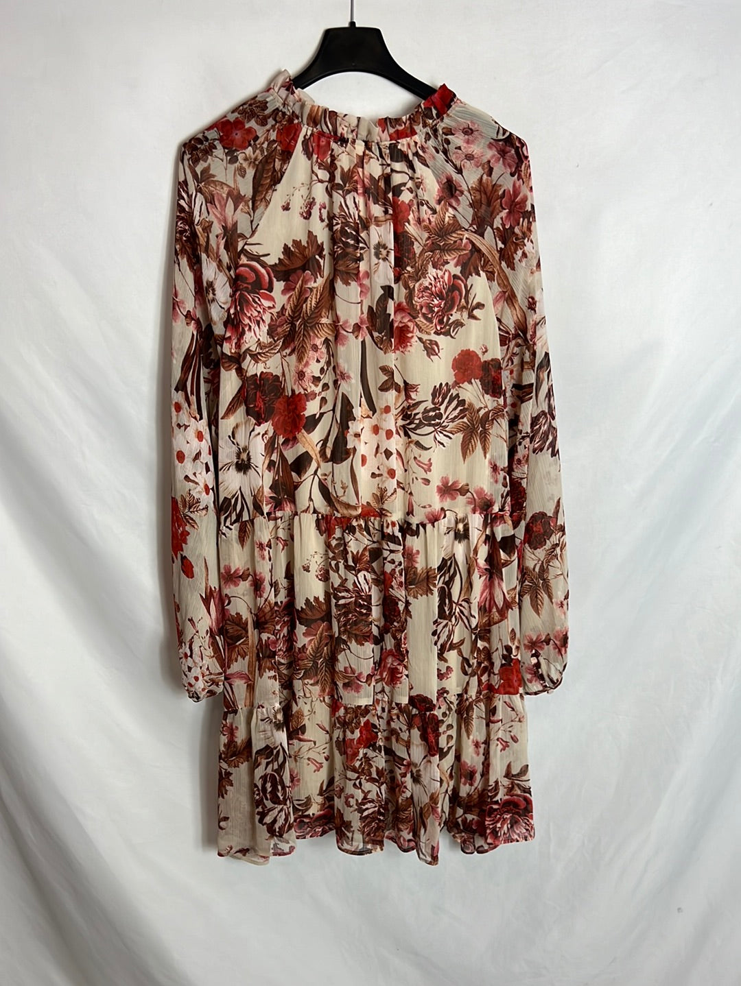 H&M.vestido fluido estampado rosita T.46 (xl)