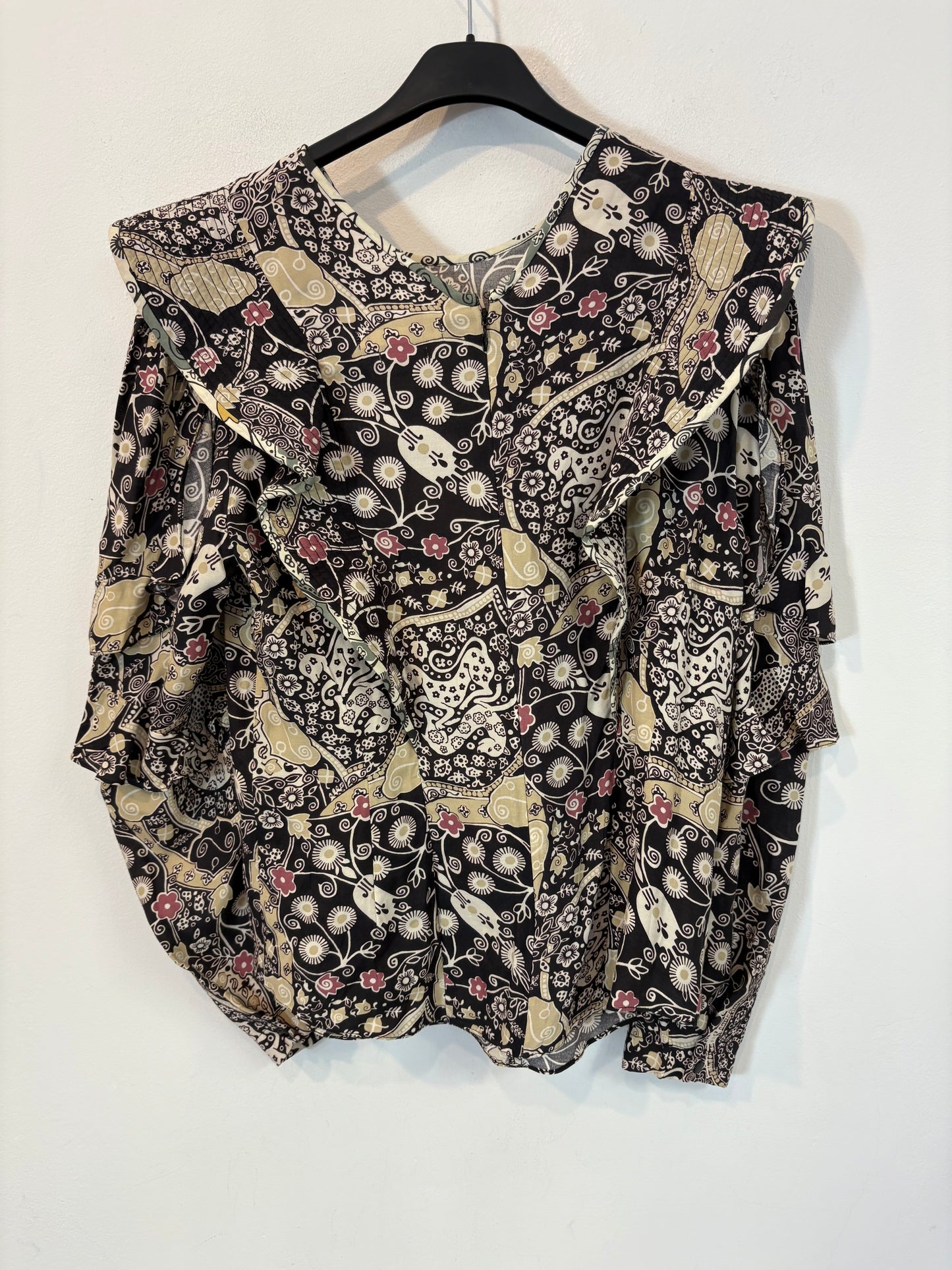 ISABEL MARANT ÉTOILE. Blusa estampada volante