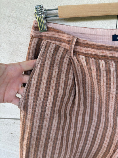 SOEUR. Pantalón raya tonos tierra. T 38