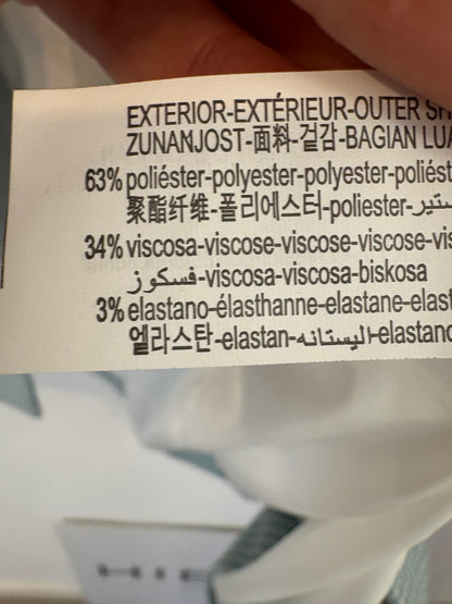 BERSHKA. Aqua green houndstooth blazer. TM