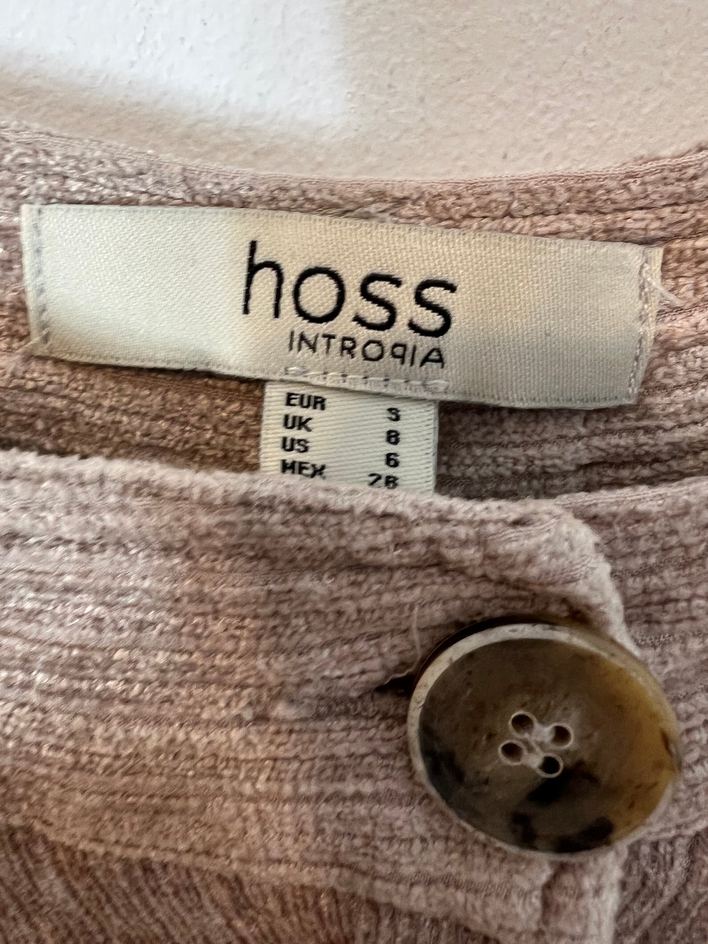 INTROPIA. Pantalón beige topo aterciopelado T.s