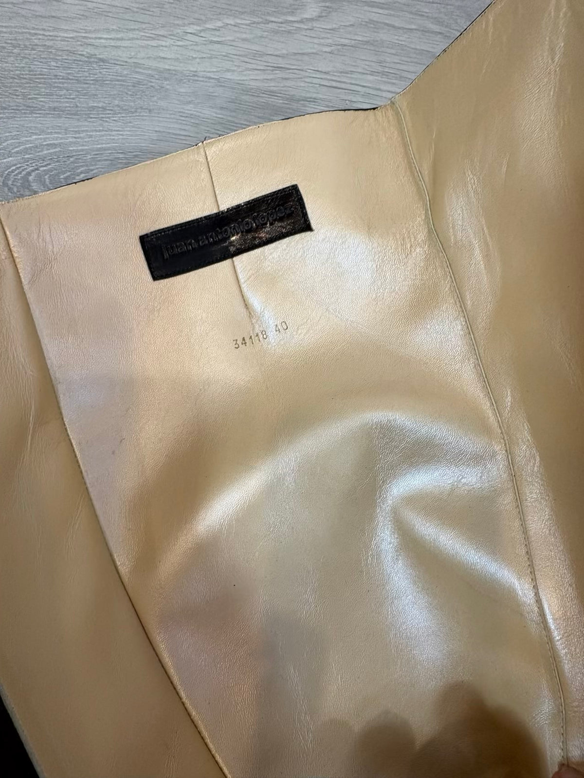 ZARA. Slim stretch denim in tan beige. Size 6 years