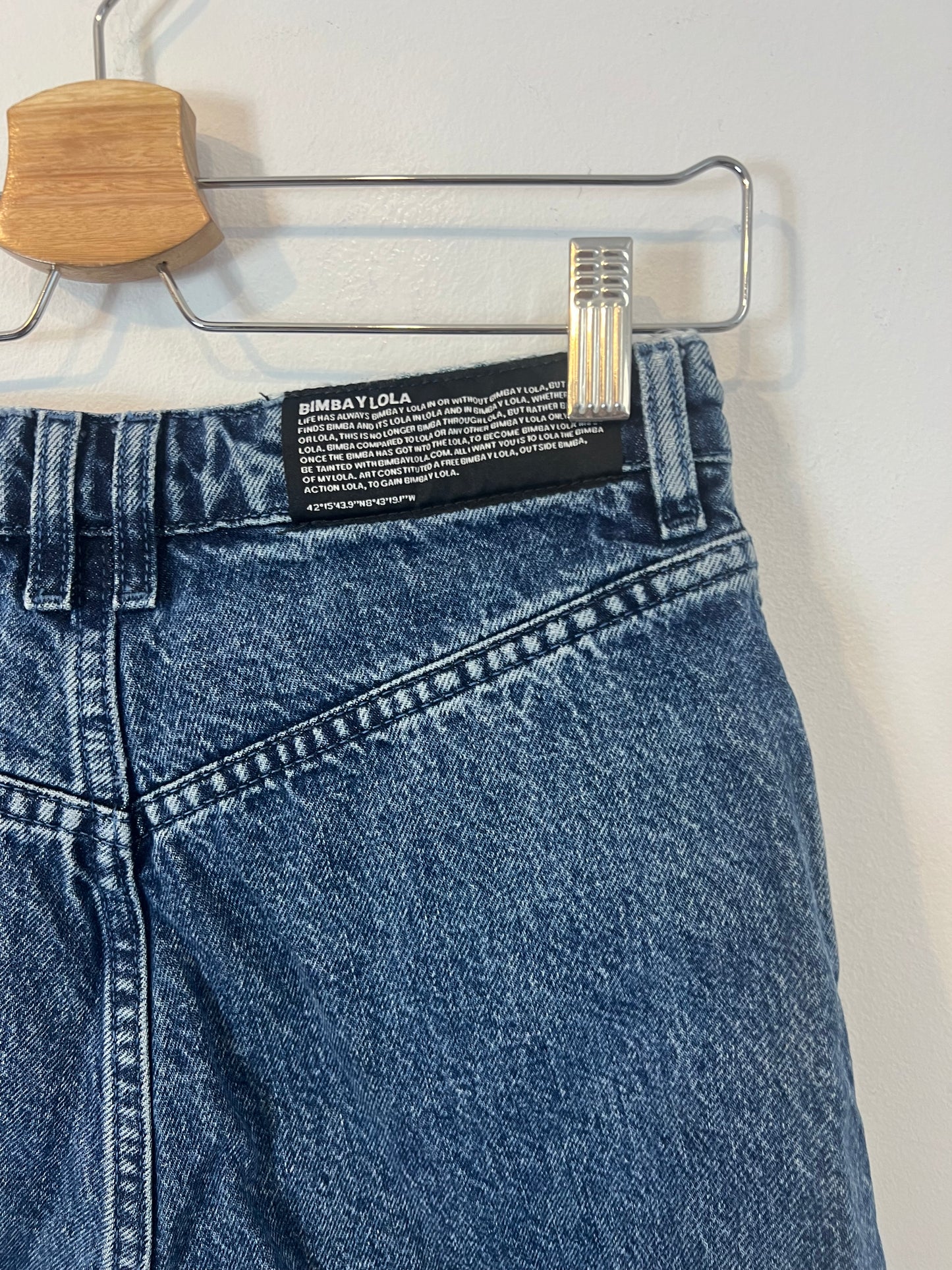 BIMBA Y LOLA. Denim recto bicolor. T 38