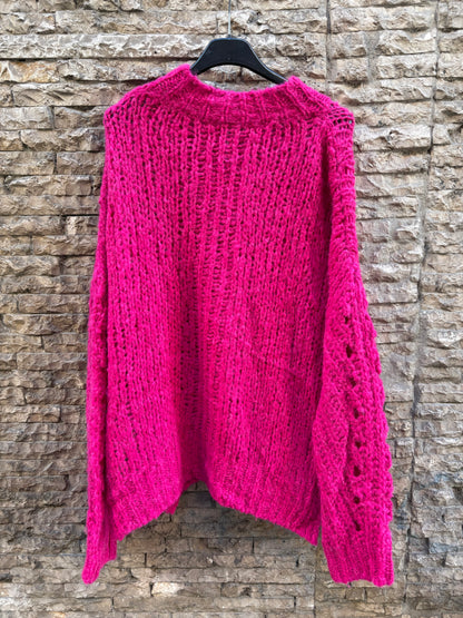 BIMBA Y LOLA. Jersey fucsia punto grueso