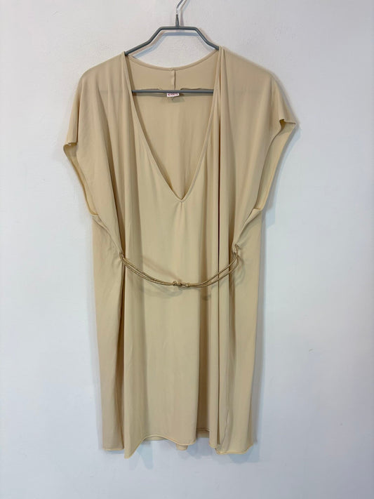 ERES. Vestido corto elástico en beige