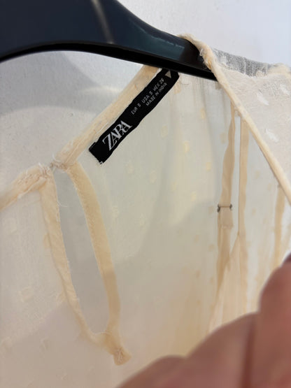 ZARA.Vestido largo detalles bordado
