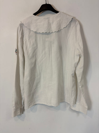 BALZAC. Blusa blanca bordados