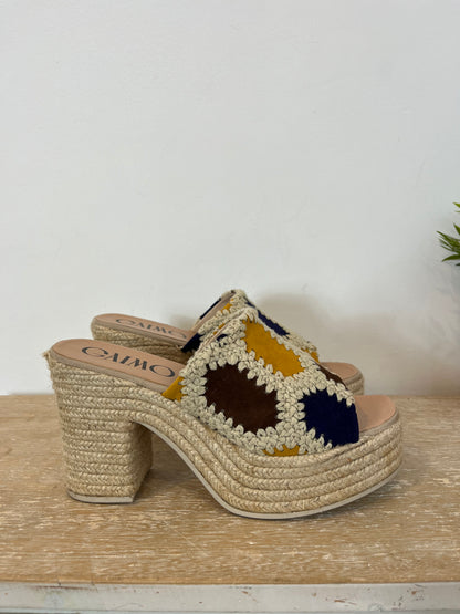 GAIMO. Sandalias esparto croché T.40