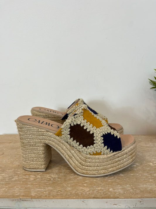 GAIMO. Sandalias esparto croché T.40