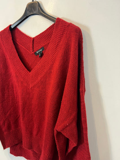 M LOUNGE. Jersey rojizo cuello pico  T.m