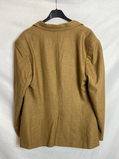 MASSIMO DUTTI. Camel wool blazer. Size 46