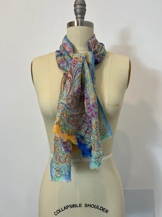 ETRO. Pañuelo estampado seda y algodón