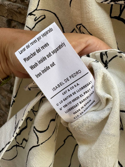 ISABEL DE PEDRO. Chaqueta lino estampada