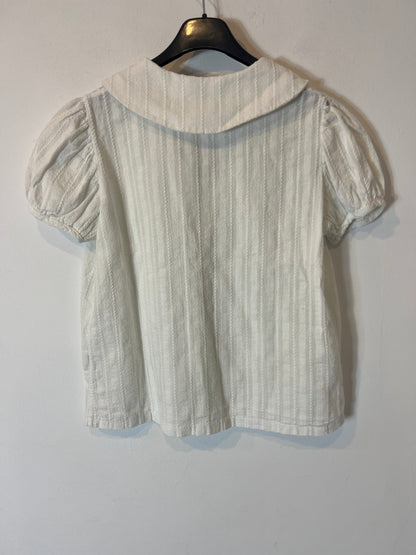 BIRINIT. Blusa blanca bordados. T S