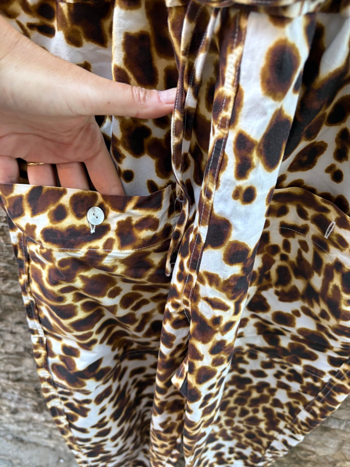 SOPHIE &amp; LUCIE. Long animal print jumpsuit. T 36