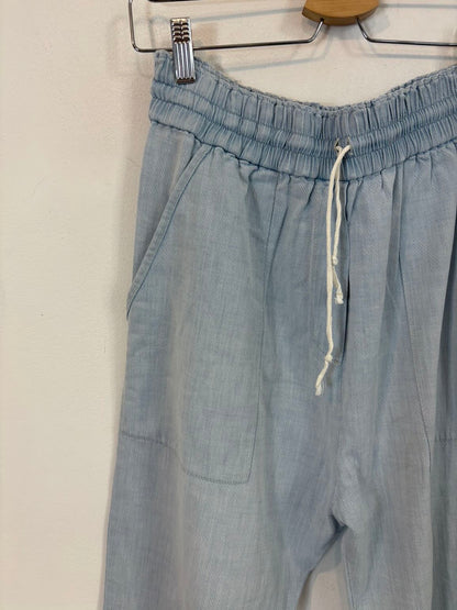 MASSCOB. Pantalón azul algodón jasepado
