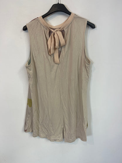 TRUCCO. Top estampado doble textura. T L