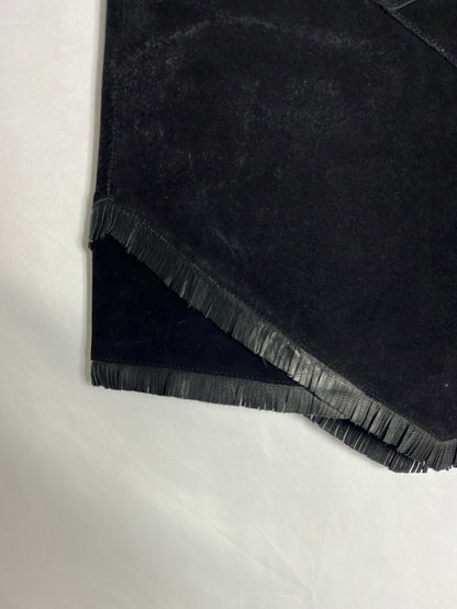 MAJE. Falda corta piel doble textura. T 38 (TARA)