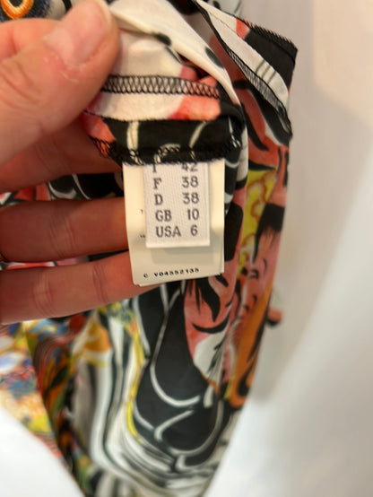 PHILOSOPHY OF ALBERTA FERRETT. Printed silk top/dress. Size 38