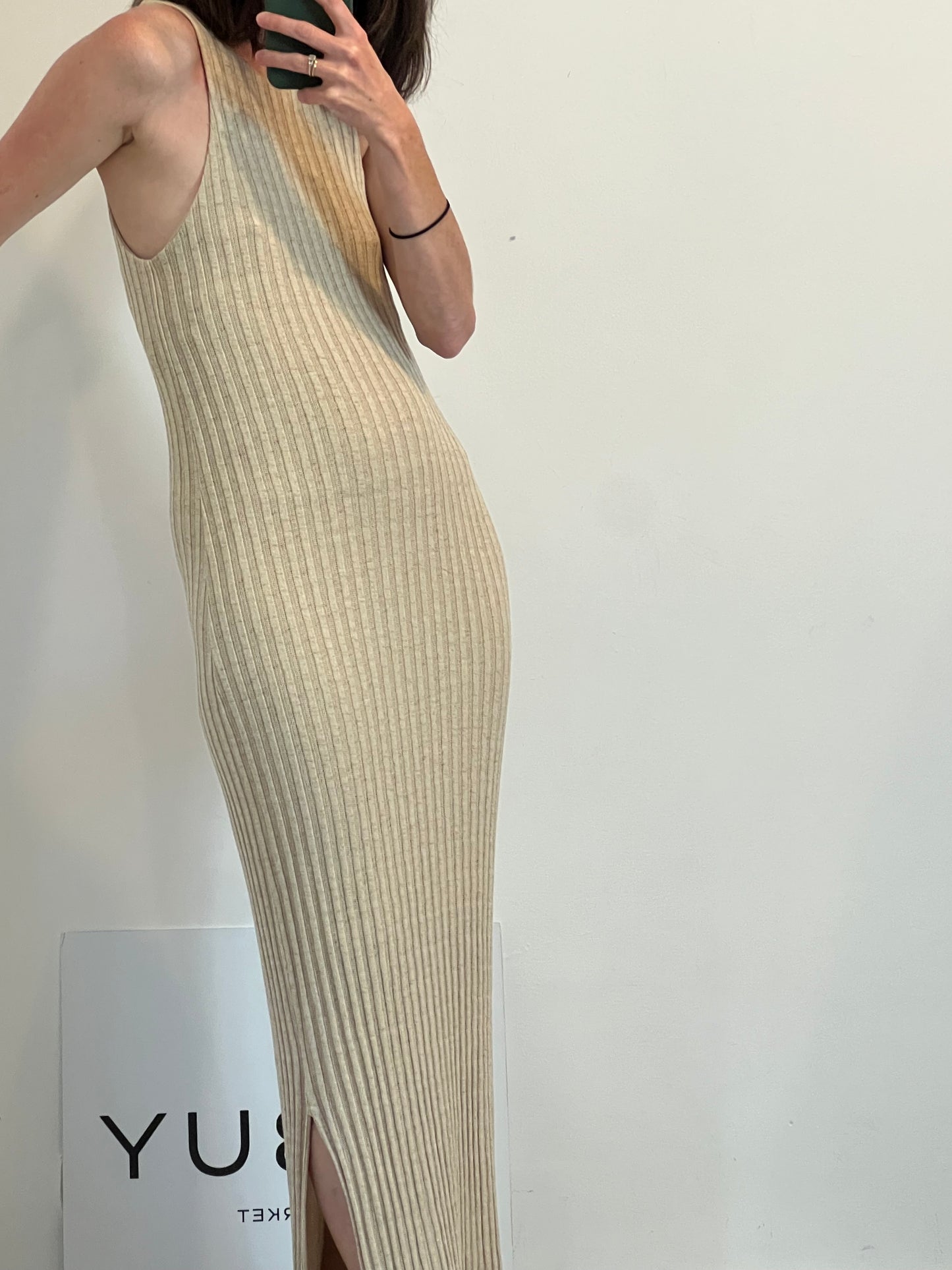 ZARA. Ribbed midi dress. TM