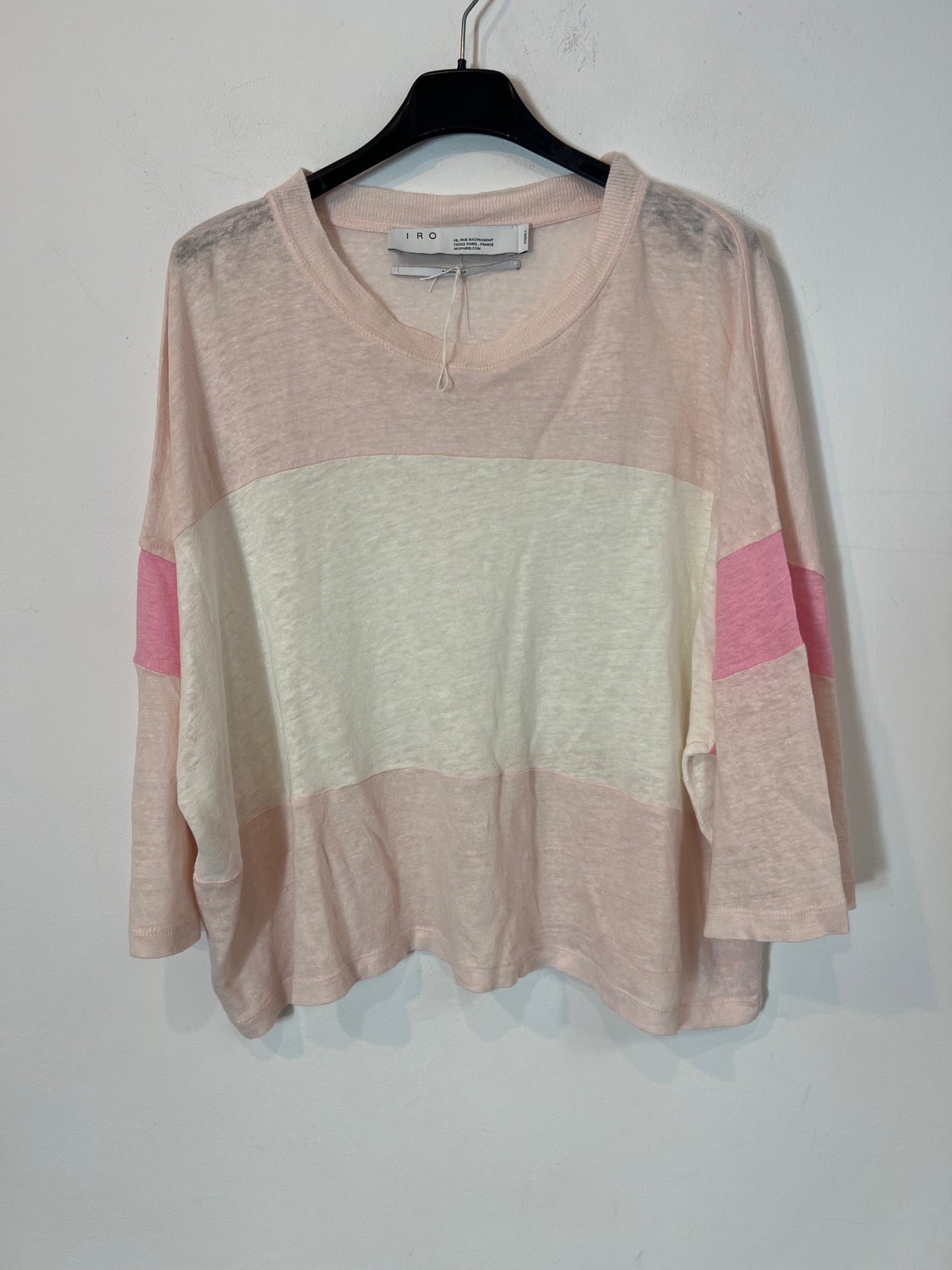 IRO. Camiseta rayas lino  T.xs