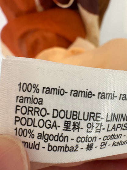 MASSIMO DUTTI. Vestido largo estampado geométrico