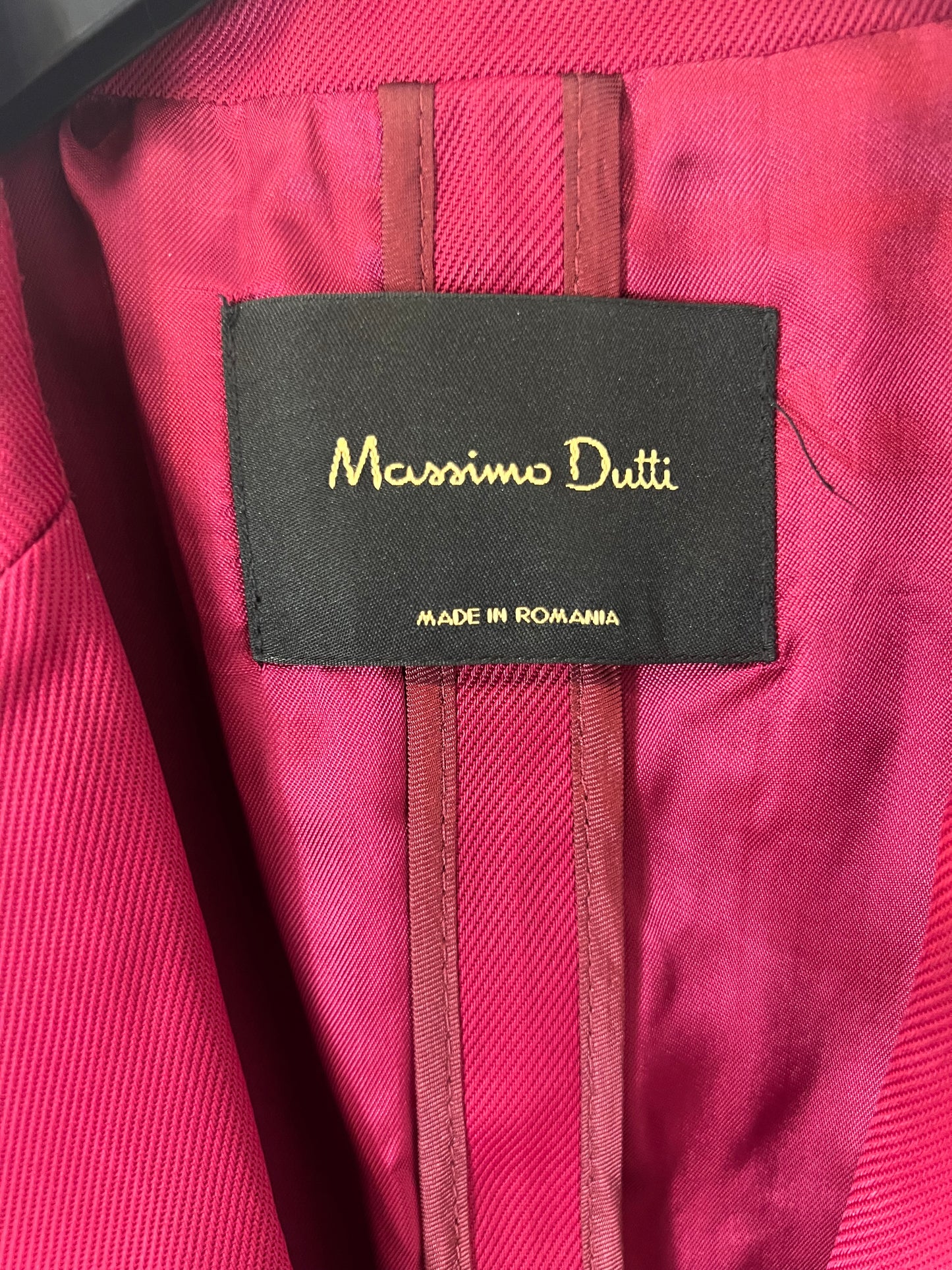 MASSIMO DUTTI. Blazer burdeos de vestir T.40