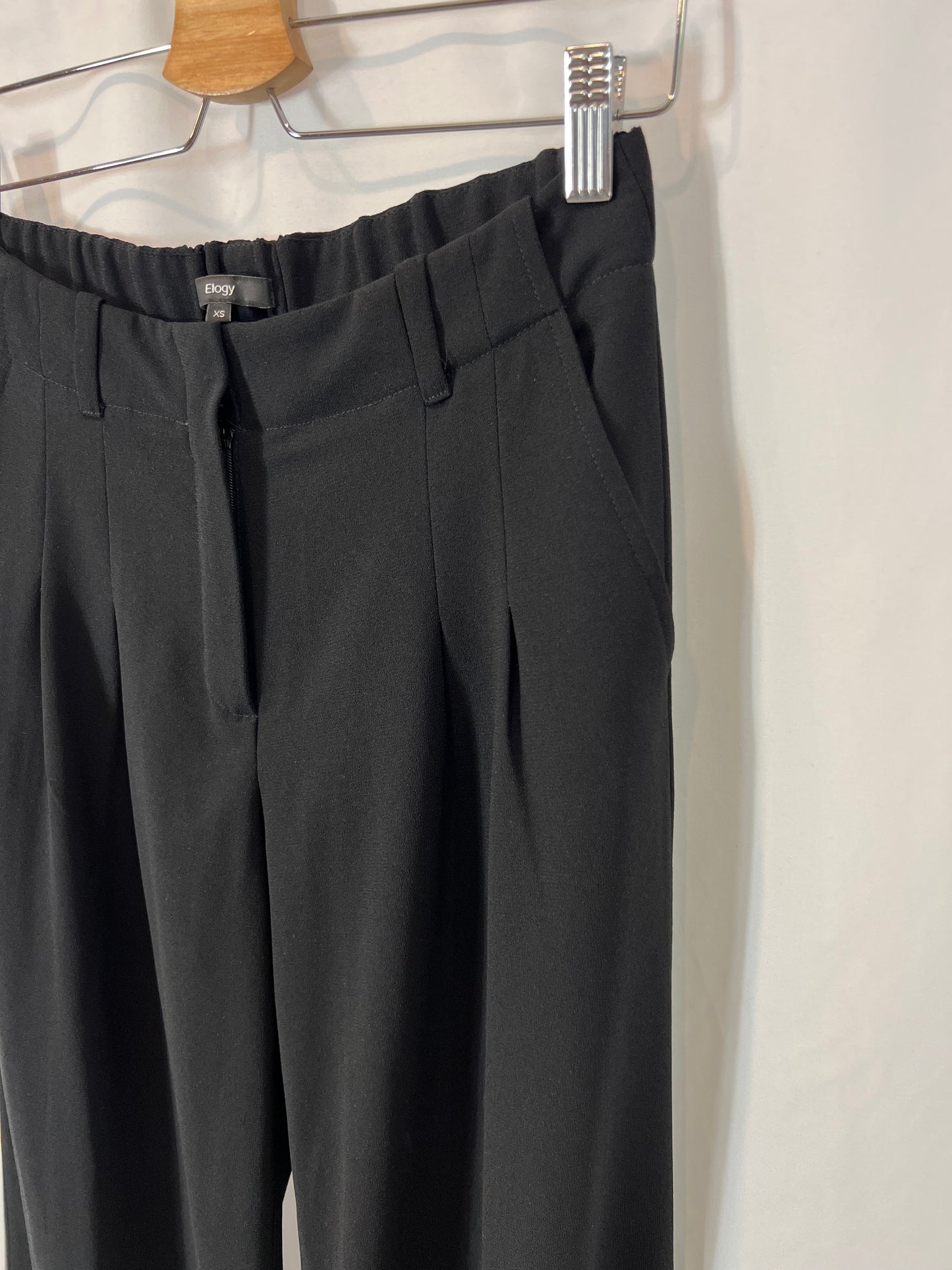 ELOGY. Flowy black wide-leg trousers T.xs