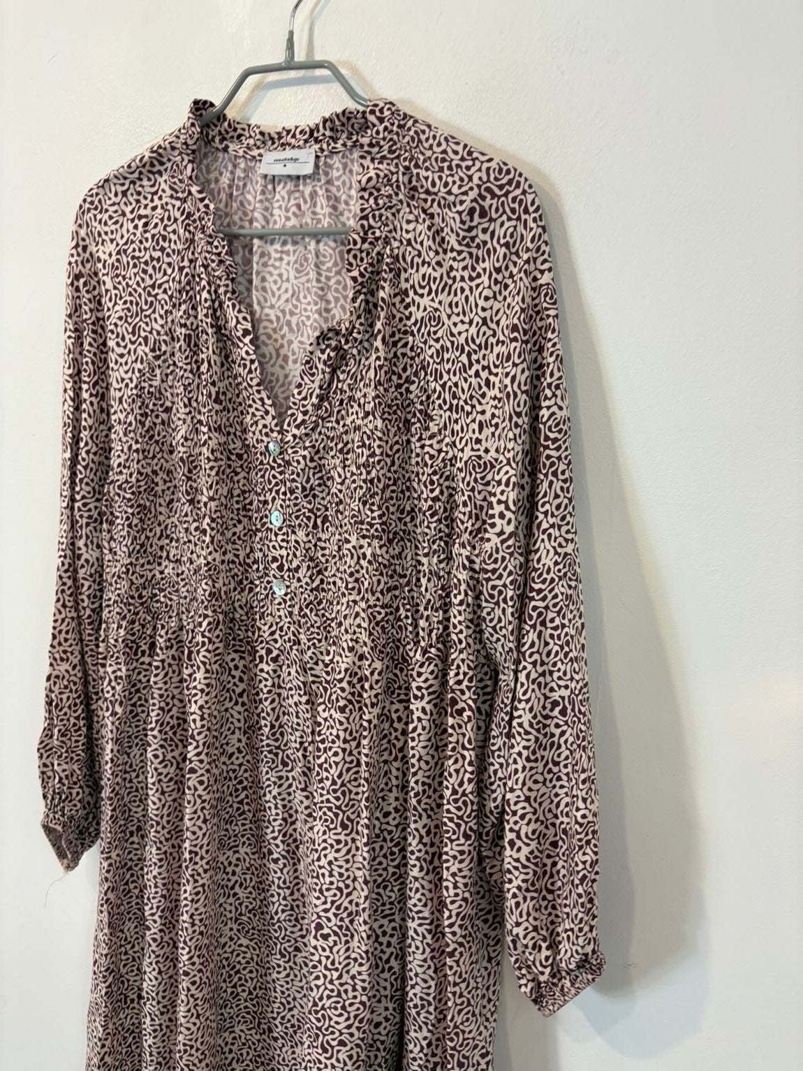 RENATTA & GO. Vestido midi estampado fluido