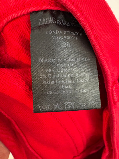 ZADIG & VOLTAIRE. Denim rojo abotonado