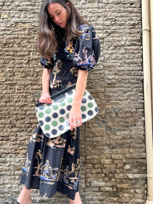 MARNI. Cartera de mano estampado retro