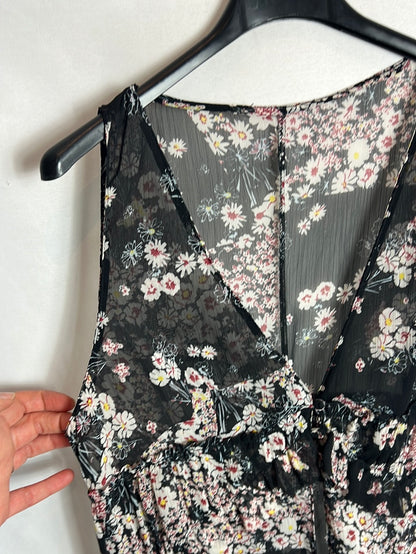 OTRAS. Kimono largo negro semitransparente . T S/M